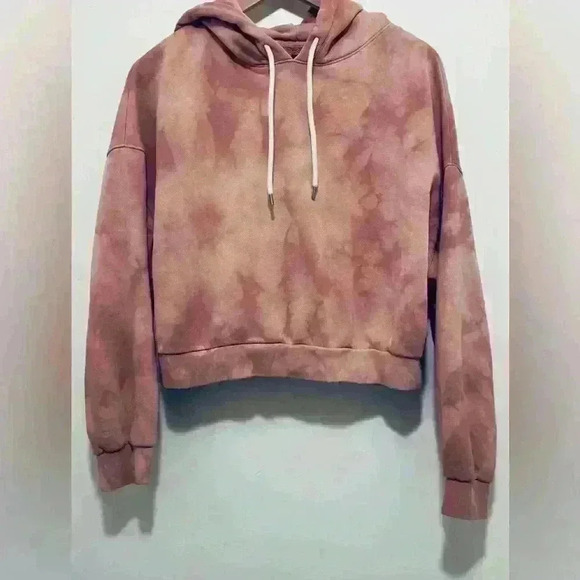 GAP Tops - GAP Vintage Soft Cropped Hoodie in Pjnk Tie Dye, Women’s Size Small